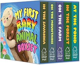 MY FIRST BABY ANIMAL: BOXED SET OF 5 BOARD BOOKS (ON THE POND | IN THE FOREST | ON THE FARM | ON THE - WONDER HOUSE