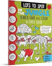 LOTS TO SPOT IN THE JUNGLE: SEARCH, FIND AND COLOR ACTIVITY BOOK - WONDER HOUSE