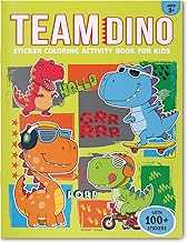 TEAM DINO STICKER COLORING BOOK FOR KIDS - WONDER HOUSE