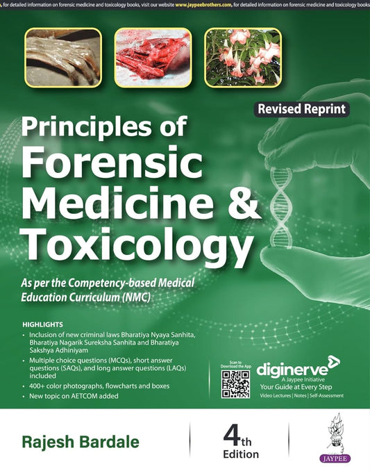 PRINCIPLES OF FORENSIC MEDICINE & TOXICOLOGY 4TH/2025 - RAJESH BARDALE
