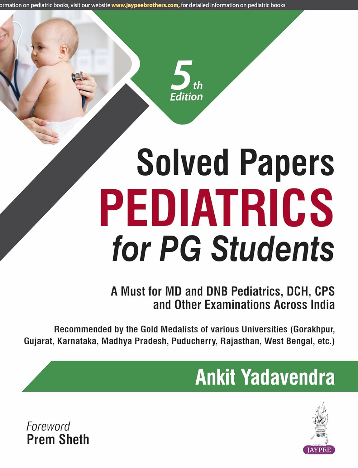 SOLVED PAPERS PEDIATRICS FOR PG STUDENTS 5TH/2025 - ANKIT YADAVENDRA