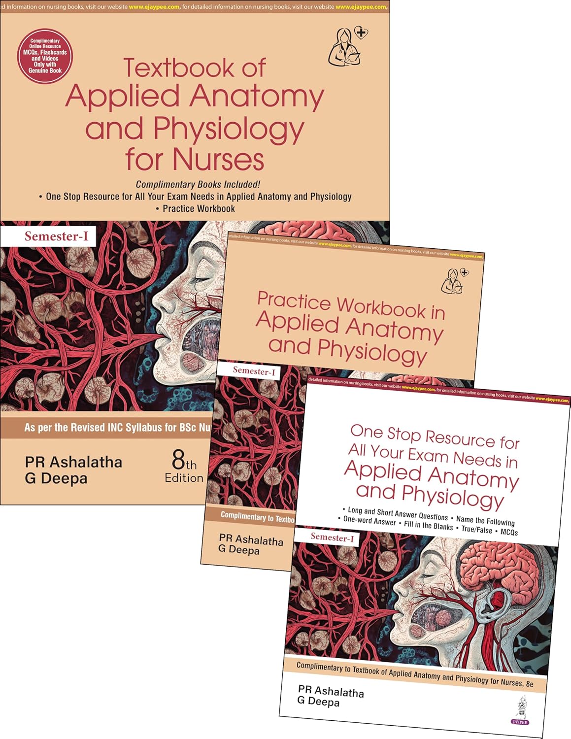 TEXTBOOK OF APPLIED ANATOMY AND PHYSIOLOGY FOR NURSES (COMPLIMENTARY BOOKS INCLUDED) 8TH/2026 - PR ASHALATHA