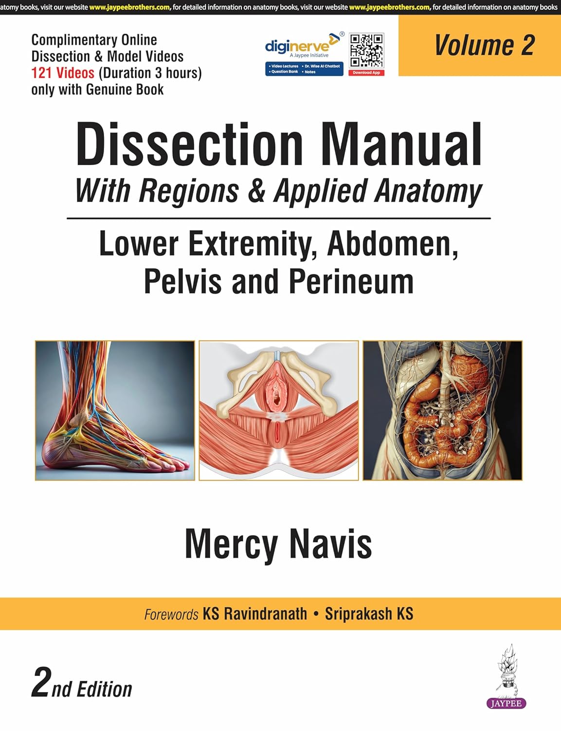 DISSECTION MANUAL WITH REGIONS & APPLIED ANATOMY LOWER EXTREMITY ABDOMEN PELVIS AND PERINEUM VOL.2 2ND/2025 - MERCY NAVIS