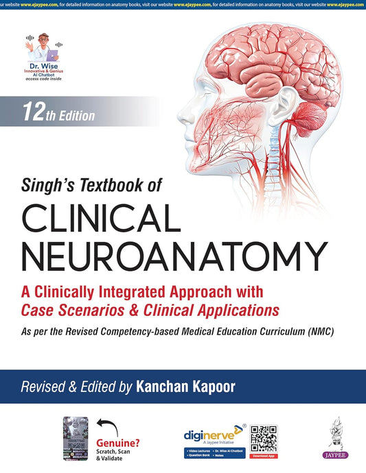 SINGH'S TEXTBOOK OF CLINICAL NEUROANATOMY 12TH/2026 - KANCHAN KAPOOR