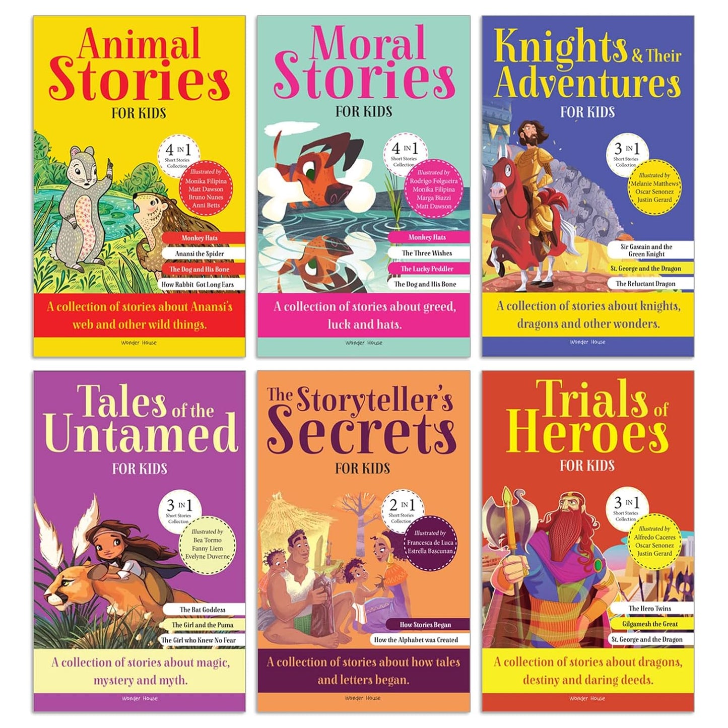 A COLLECTION OF STORIES ABOUT COURAGE AND MORALS (PACK OF 6 BOOKS) BATCH 1 - WONDER HOUSE BOOKS