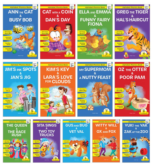 ALPHABET PHONICS - PACK OF 13 BOOKS - WONDER HOUSE BOOKS