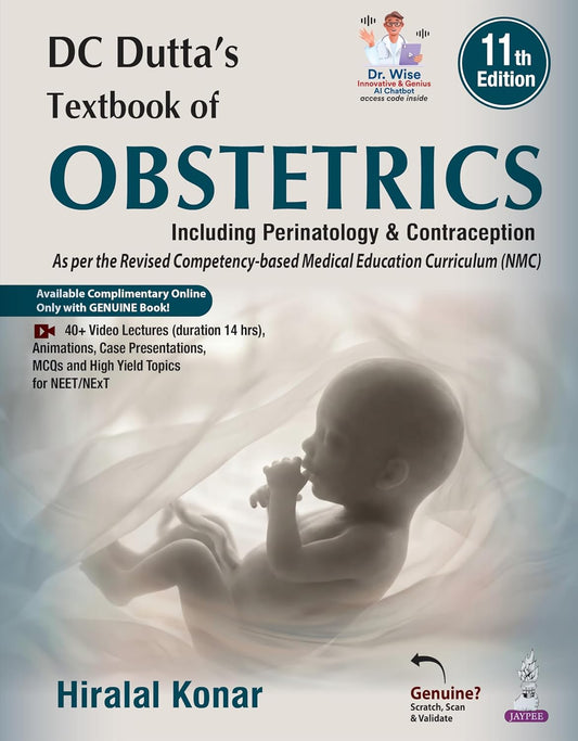 DC DUTTA'S TEXTBOOK OF OBSTETRICS INCLUDING PERINATOLOGY & CONTRACEPTION 11TH/2026 - HIRALAL KONAR