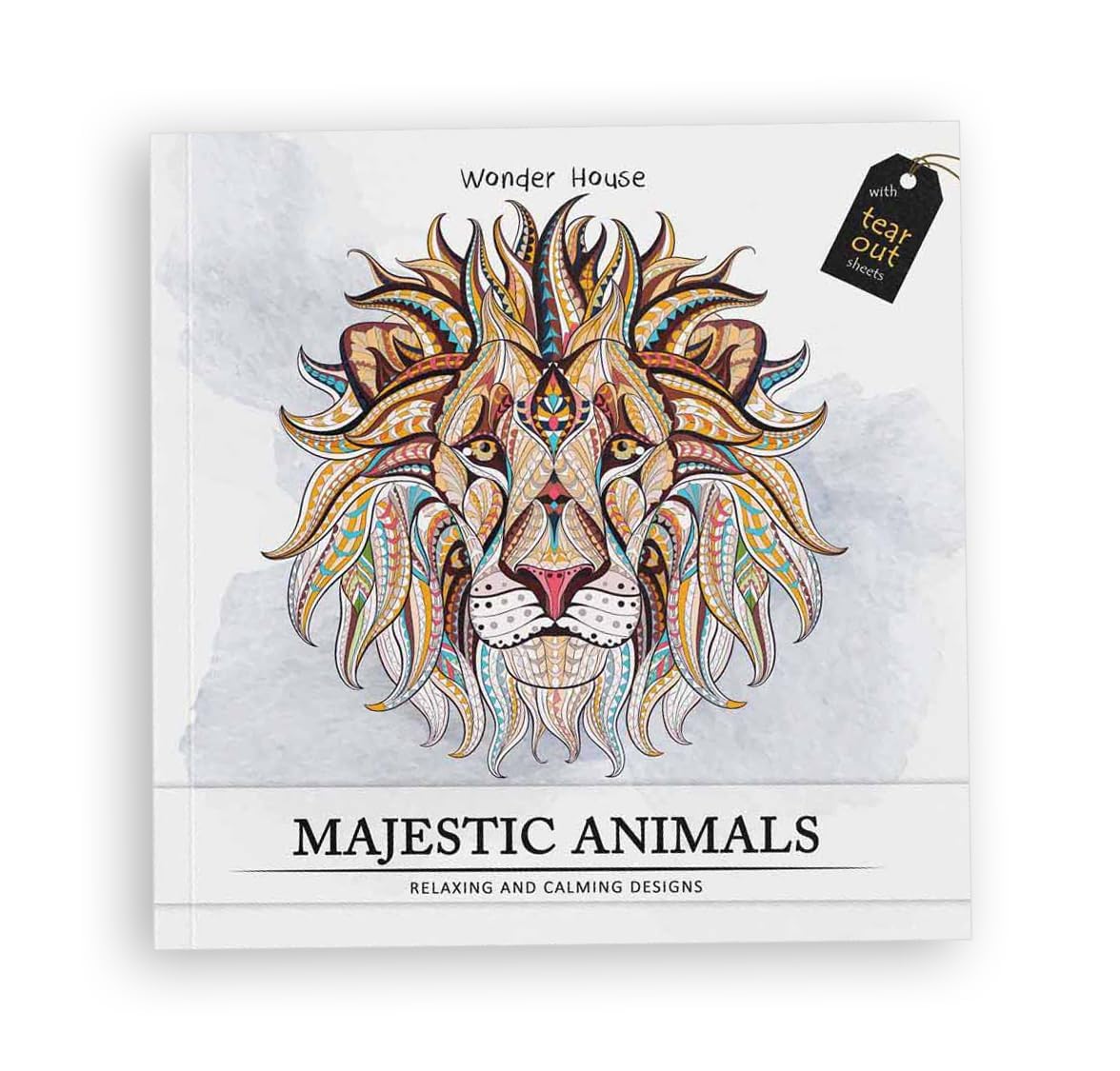 MAJESTIC ANIMALS: COLOURING BOOKS FOR ADULTS WITH TEAR OUT SHEETS -  BOOKS