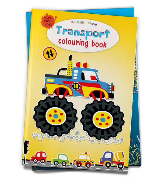 TRANSPORT COLOURING BOOK (GIANT BOOK SERIES): JUMBO SIZED COLOURING BOOKS -  BOOKS