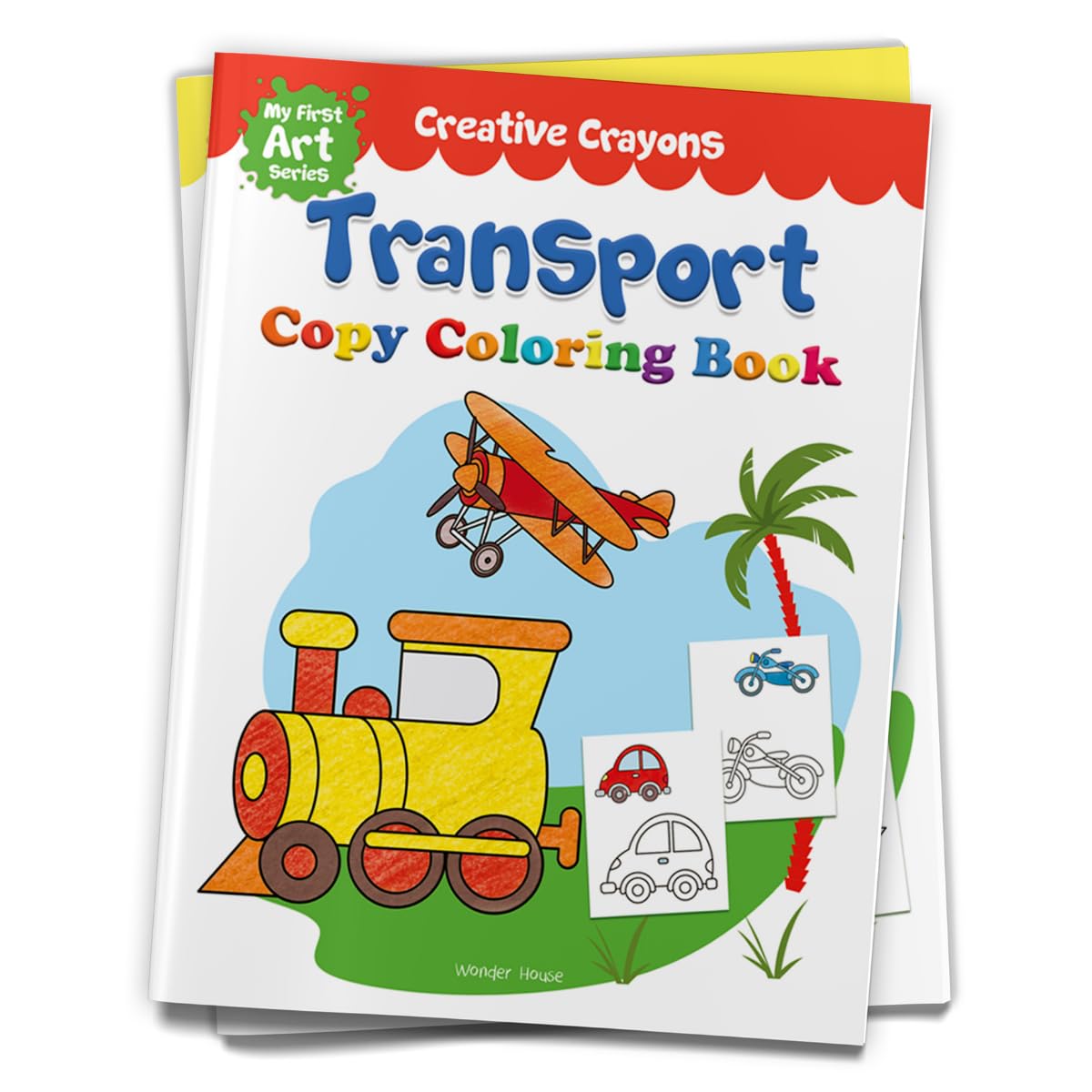 COLOURING BOOK OF TRANSPORT (CARS, TRAINS, AIRPLANE AND MORE): CREATIVE CRAYONS SERIES - CRAYON COPY -  BOOKS
