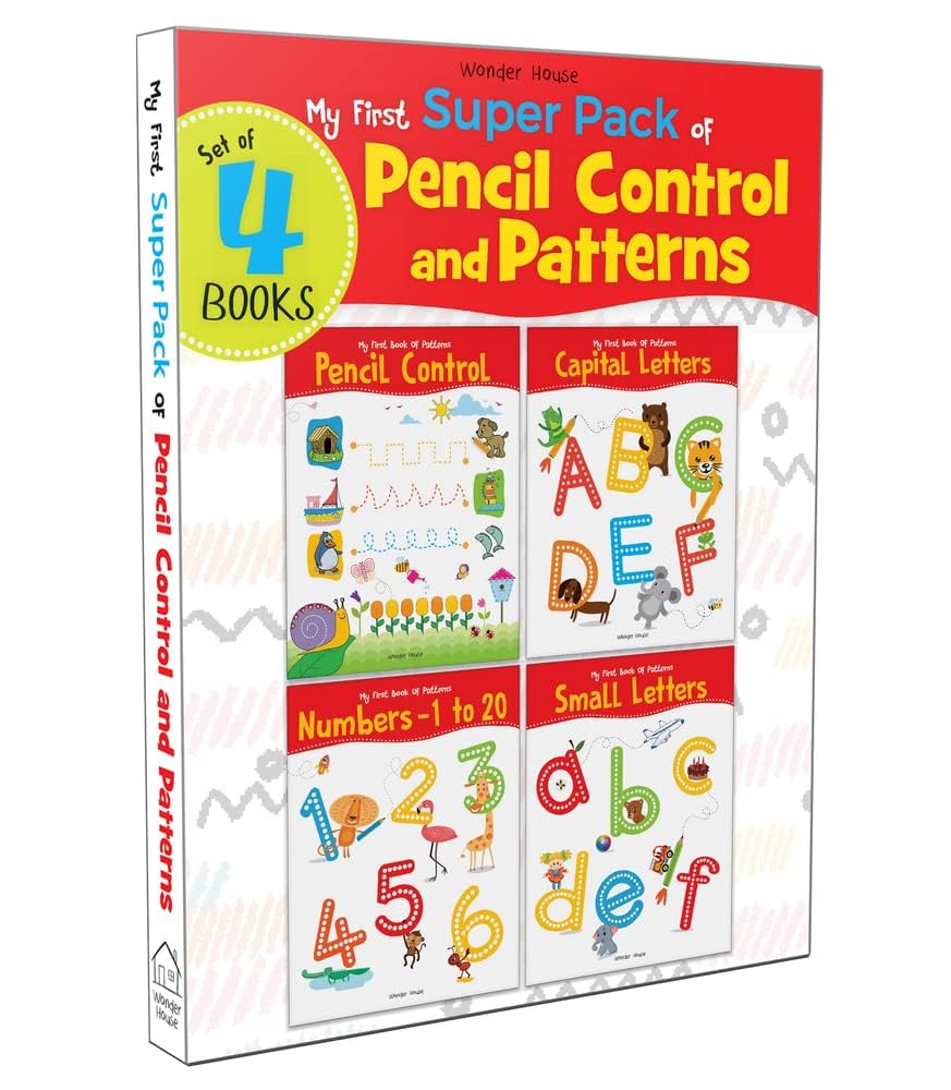 MY FIRST SUPER BOXSET OF PENCIL CONTROL AND PATTERNS : PACK OF 4 INTERACTIVE ACTIVITY BOOKS TO PRACT -  BOOKS