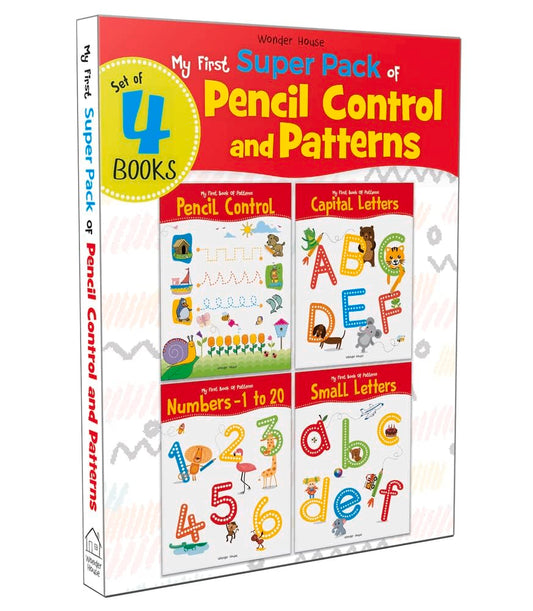 MY FIRST SUPER BOXSET OF PENCIL CONTROL AND PATTERNS : PACK OF 4 INTERACTIVE ACTIVITY BOOKS TO PRACT -  BOOKS