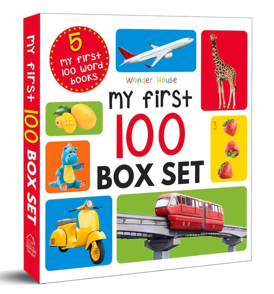 MY FIRST 100 SERIES BOXSET- PACK OF 5 PICTURE BOOKS FOR CHILDREN (ANIMALS, WORDS, NUMBERS, FOOD WE E -  BOOKS