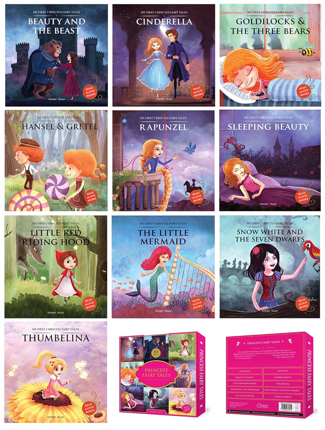 PRINCESS FAIRY TALES BOXSET: A SET OF 10 CLASSIC CHILDREN FAIRY TALES (ABRIDGED AND RETOLD) -  BOOKS