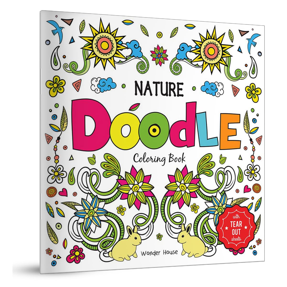 NATURE DOODLE COLORING BOOK : CHILDREN COLORING BOOK WITH TEAR OUT SHEETS -  BOOKS