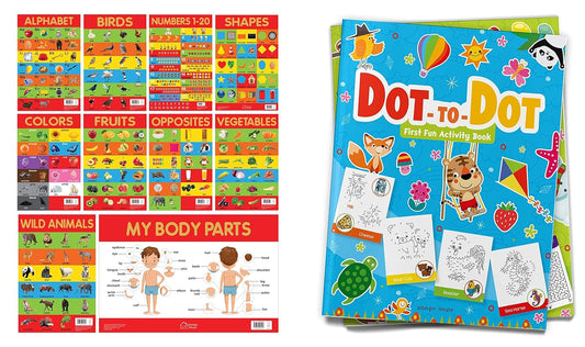 EARLY LEARNING EDUCATIONAL 10 CHARTS BOXSET FOR KIDS : PERFECT FOR HOMESCHOOLING, KINDERGARTEN AND N -  BOOKS