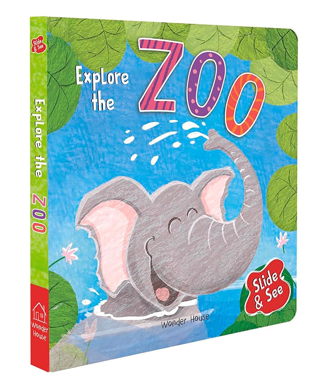 SLIDE AND SEE - EXPLORE THE ZOO : SLIDING NOVELTY BOARD BOOK FOR KIDS -  BOOKS