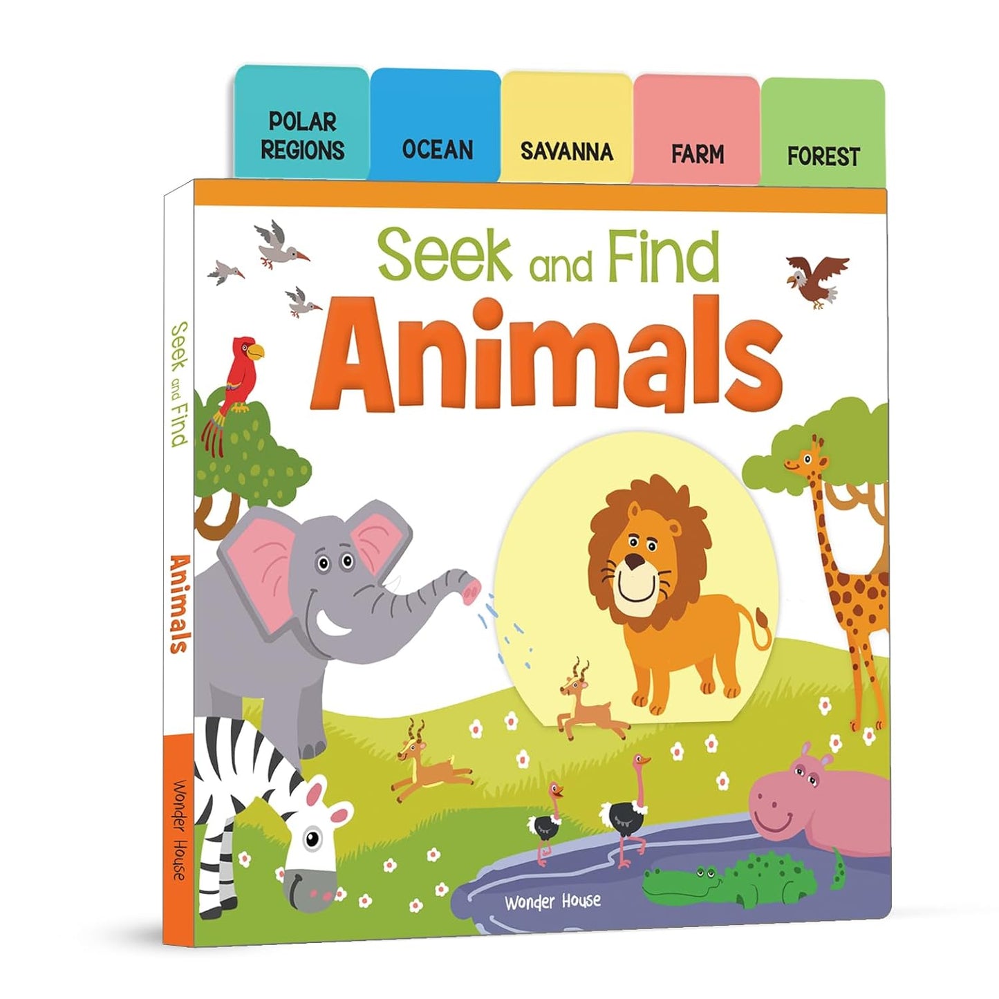 SEEK AND FIND - ANIMALS : EARLY LEARNING BOARD BOOKS WITH TABS -  BOOKS