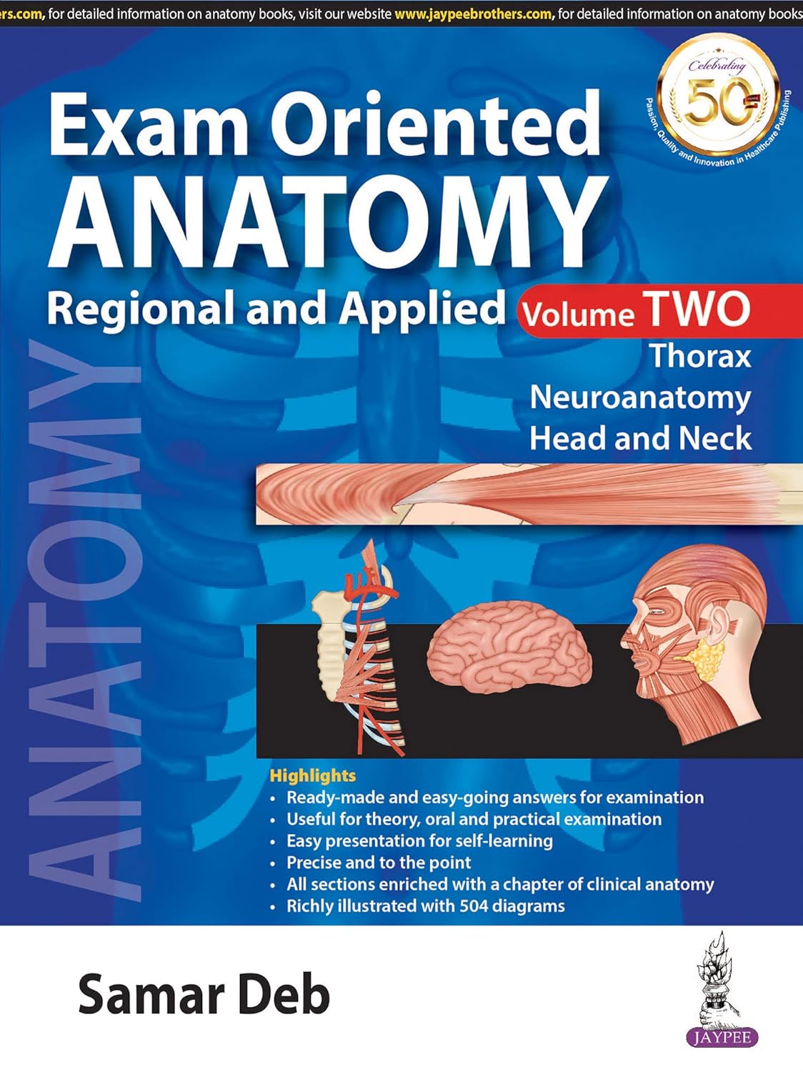 EXAM ORIENTED ANATOMY REGIONAL AND APPLIED (VOLUME 2) 1ST/2020 - SAMAR DEB