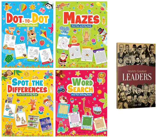 MY FIRST FUN ACTIVITY BOXSET OF 4 BOOKS: SPOT THE DIFFERENCE, MAZES, WORD SEARCH & DOT TO DOT -  BOOKS