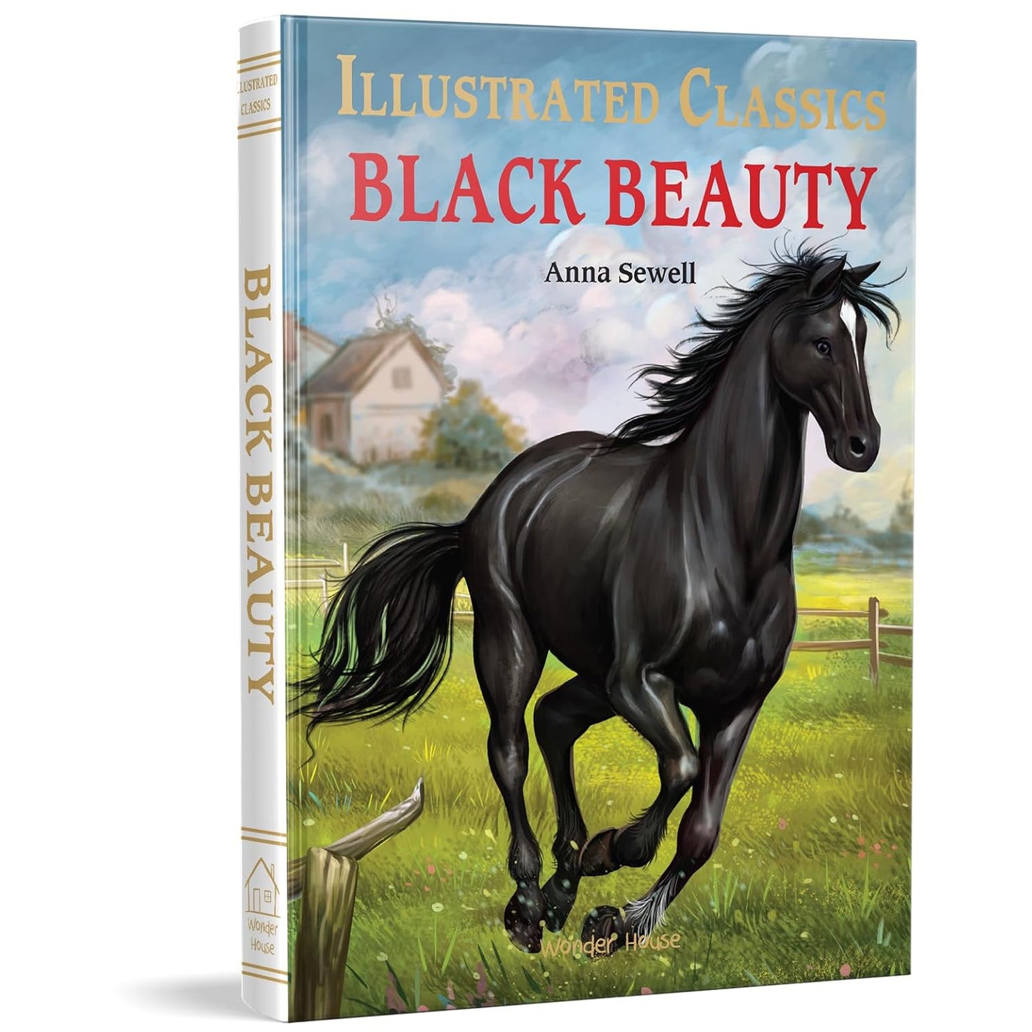 BLACK BEAUTY: ILLUSTRATED ABRIDGED CHILDREN CLASSIC ENGLISH NOVEL WITH REVIEW QUESTIONS (HARDBACK) -  BOOKS