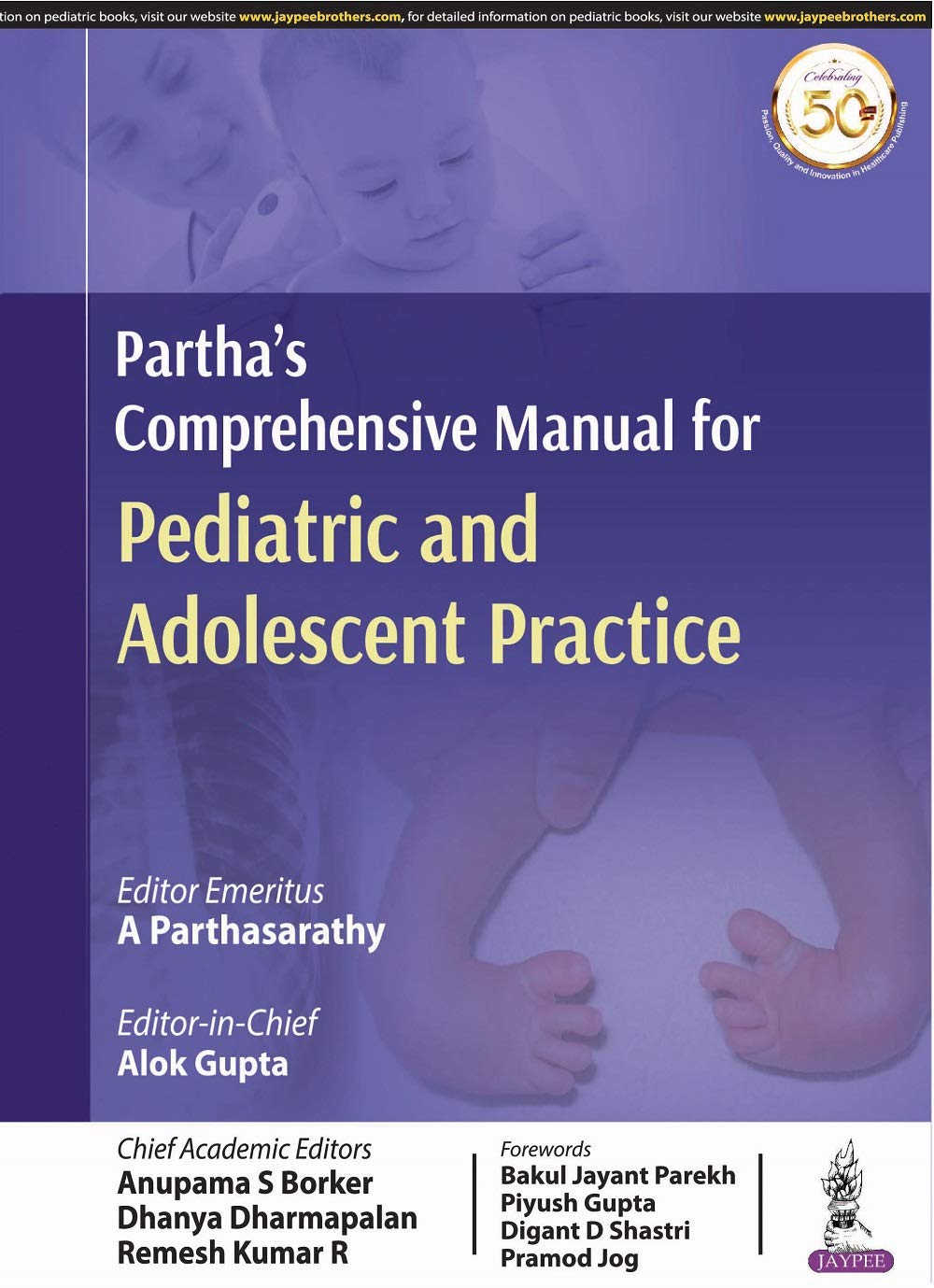 PARTHA’S COMPREHENSIVE MANUAL FOR PEDIATRIC AND ADOLESCENT PRACTICE 1ST/2020 - A PARTHASARATHY