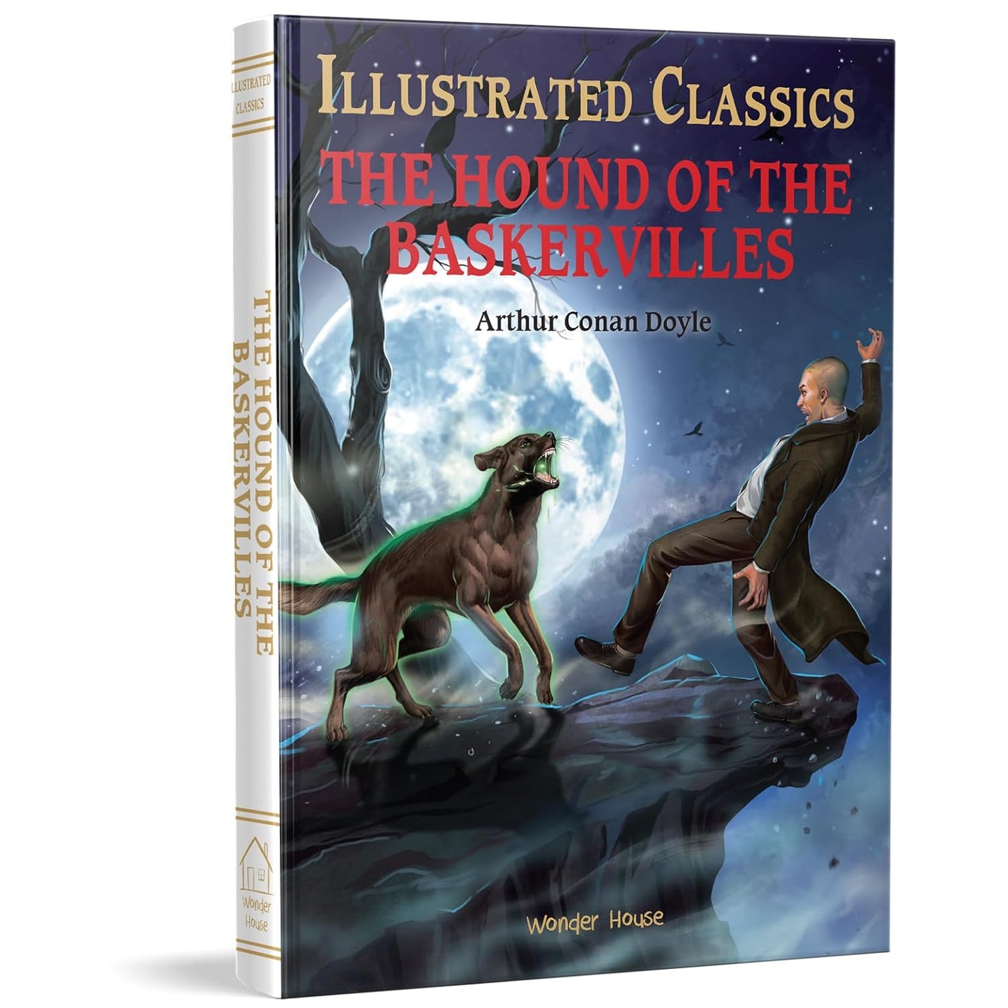 THE HOUND OF THE BASKERVILLES: ILLUSTRATED ABRIDGED CHILDREN CLASSIC ENGLISH NOVEL WITH REVIEW QUEST -  BOOKS