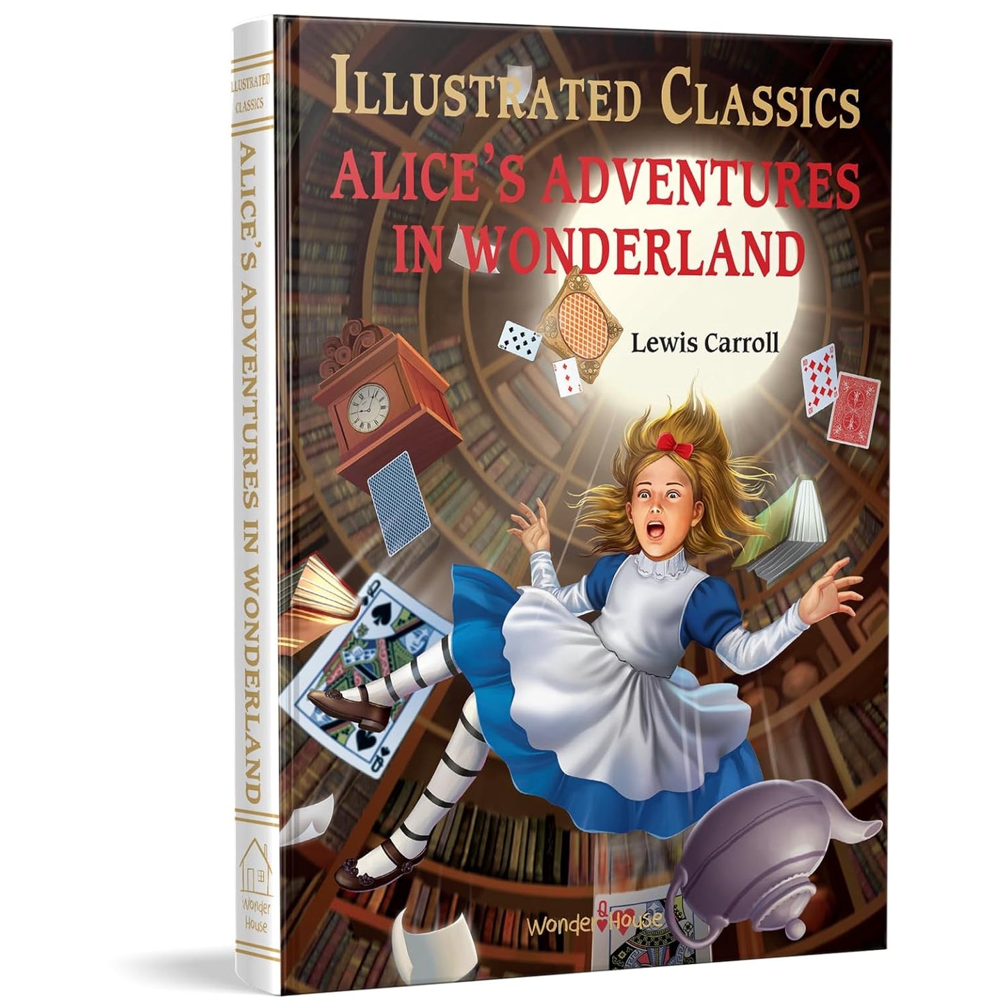 ALICE IN WONDERLAND: ILLUSTRATED ABRIDGED CHILDREN CLASSIC ENGLISH NOVEL WITH REVIEW QUESTIONS (HARD -  BOOKS