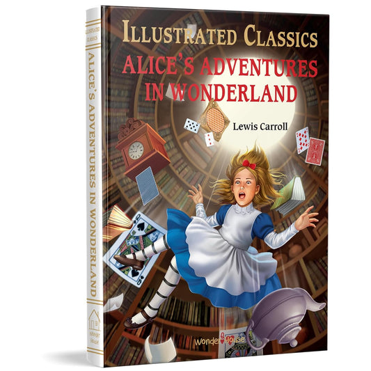ALICE IN WONDERLAND: ILLUSTRATED ABRIDGED CHILDREN CLASSIC ENGLISH NOVEL WITH REVIEW QUESTIONS (HARD -  BOOKS