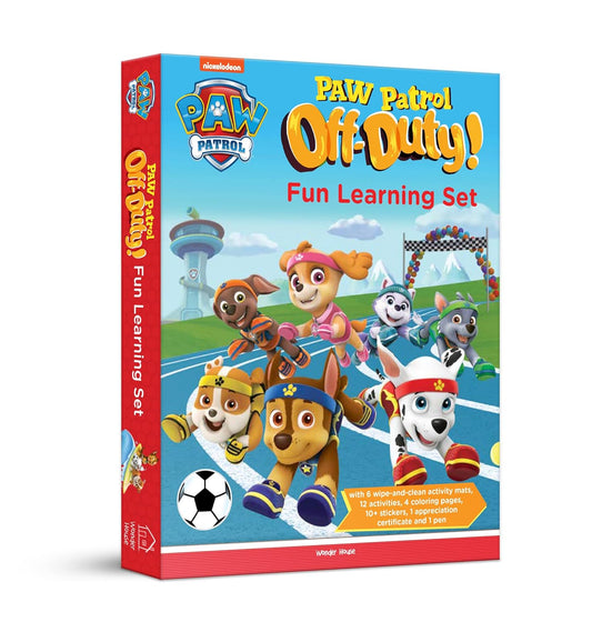 NICKELODEON PAW PATROL - PAW PATROL OFF DUTY! : FUN LEARNING SET (WITH WIPE AND CLEAN MATS, COLORING -  BOOKS