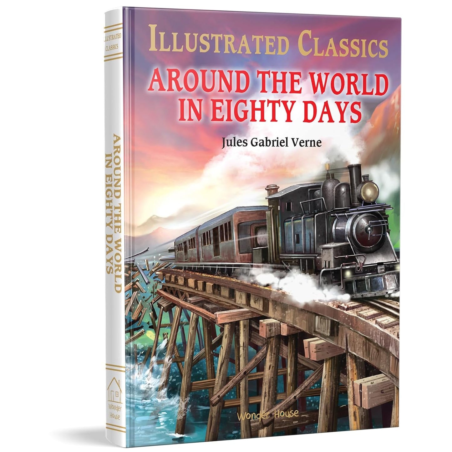 AROUND THE WORLD IN 80 DAYS: ABRIDGED NOVELS WITH REVIEW QUESTIONS -  BOOKS