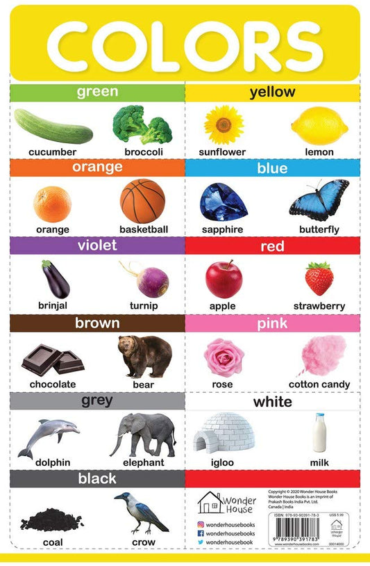 COLORS - MY FIRST EARLY LEARNING WALL POSTERS: FOR PRESCHOOL, KINDERGARTEN, NURSERY AND HOMESCHOOLIN -  BOOKS