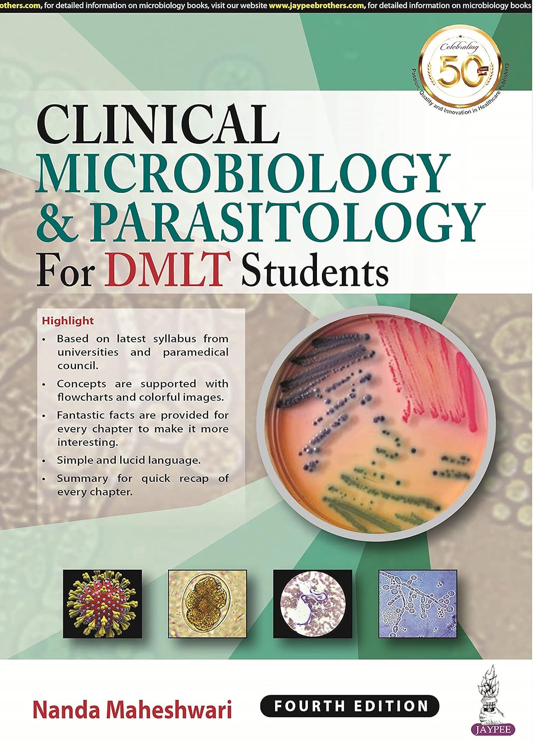 CLINICAL MICROBIOLOGY & PARASITOLOGY FOR DMLT STUDENTS 4TH/2025 - NANDA MAHESHWARI