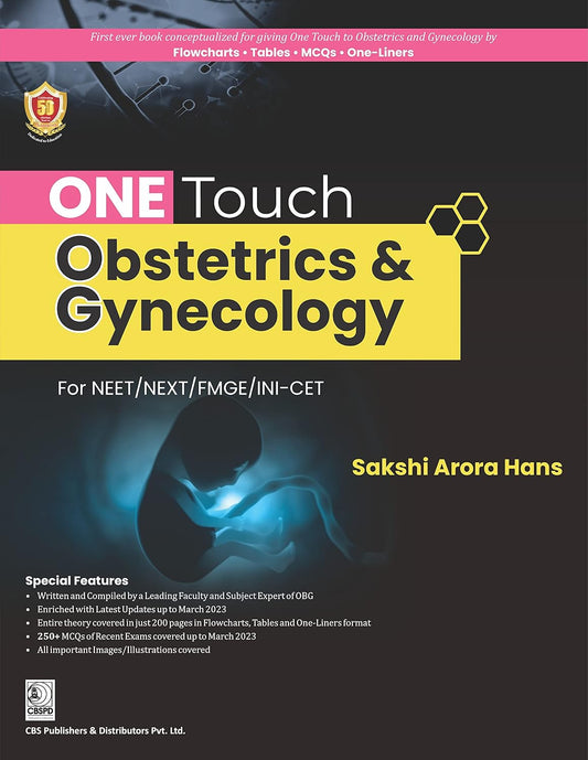 ONE TOUCH OBSTETRICS AND GYNECOLOGY FOR NEET/FMGE/INT - CET 1ST/2023 - SAKSHI ARORA