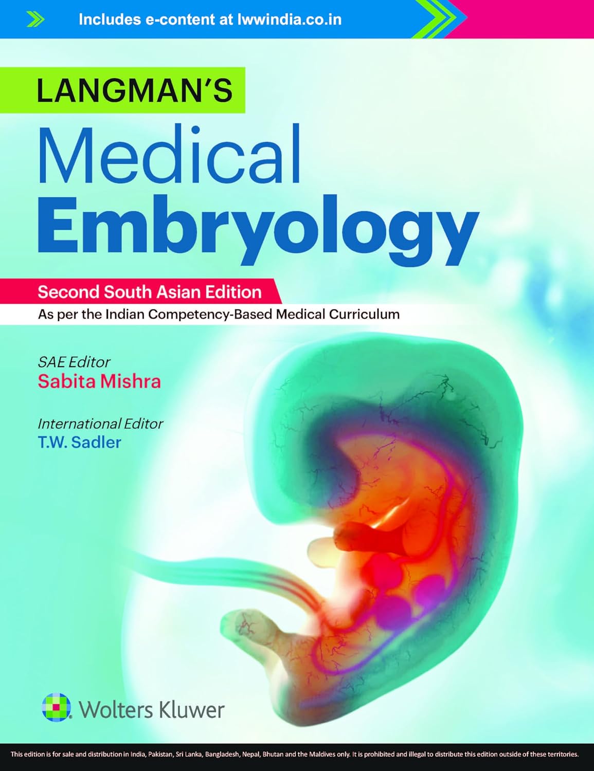 LANGMAN'S MEDICAL EMBRYOLOGY 2NS SAE/2023 [USED] - SABITA MISHRA