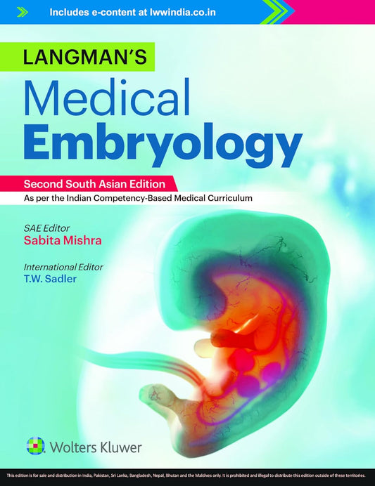 LANGMAN'S MEDICAL EMBRYOLOGY 2NS SAE/2023 [USED] - SABITA MISHRA