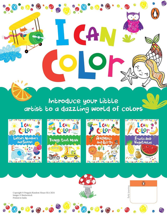 I CAN COLOR PACK (4 BOOKS PACK) - PENGUIN