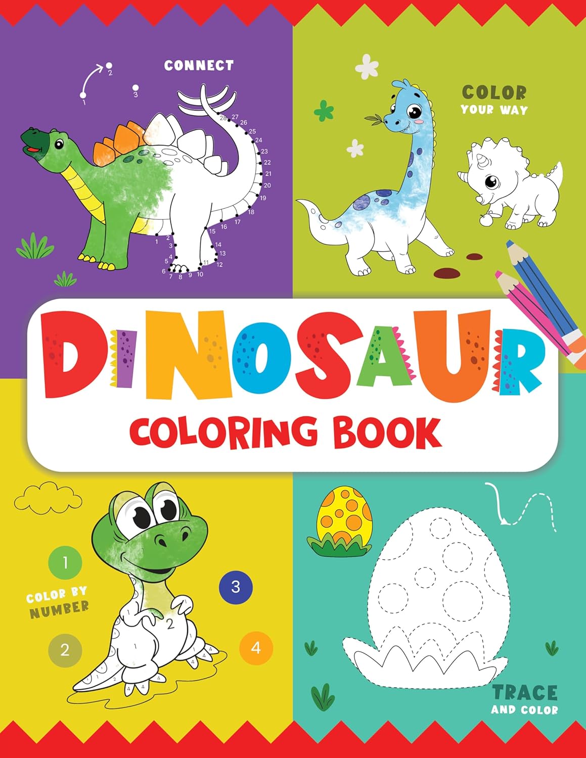 KIDS COLORING BOOK: DINOSAUR - PENGIUN
