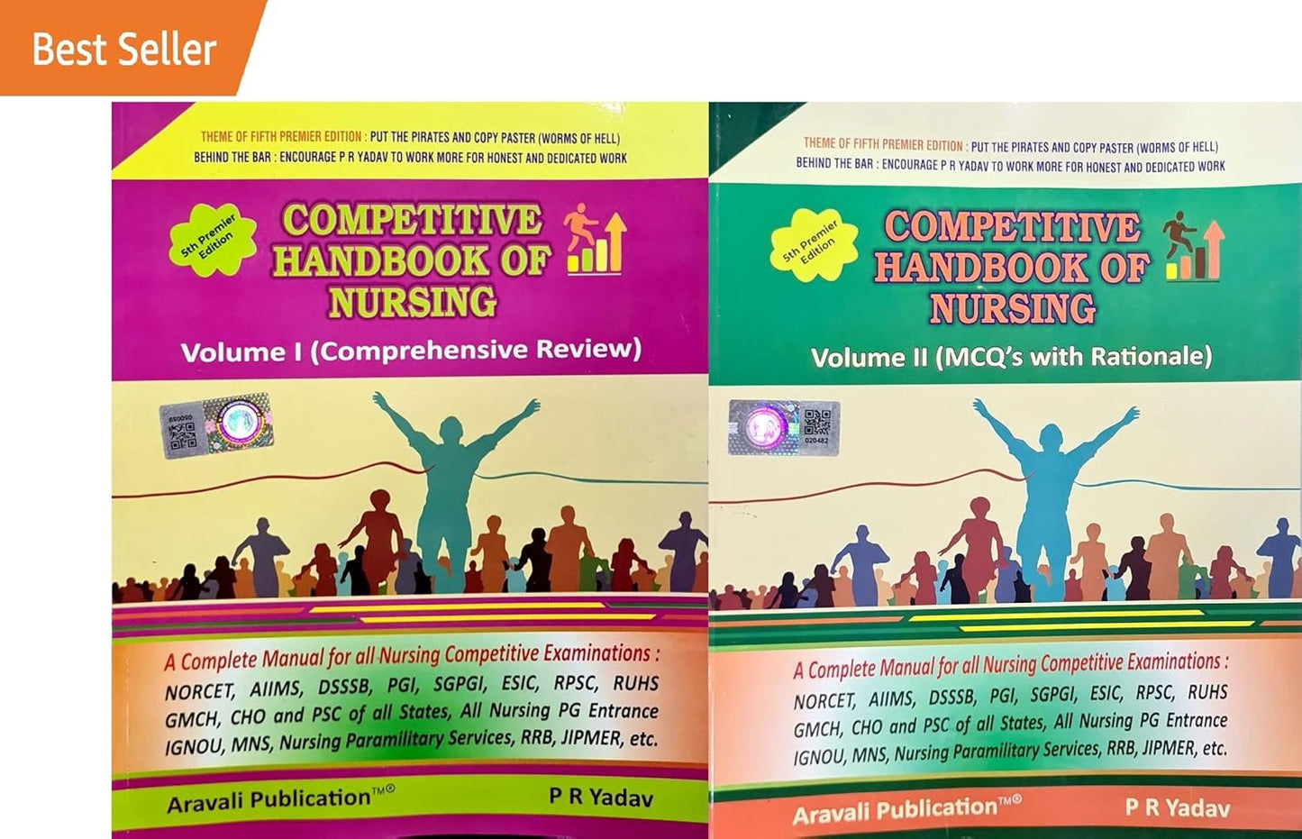 Competitive Handbook of Nursing - PR Yadav - Vol 1 & 2 - 5th Premier Ed. - Set of 2 Books
