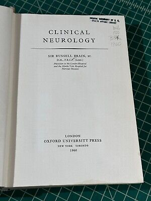 CLINICAL NEUROLOGY 1E/1960