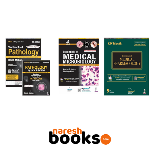 HARSH MOHAN PATHOLOGY 9TH/2023 +SASTRI MICROBIOLOGY 4TH/2023 +TRIPATHI PHARMACOLOGY 9TH/2025