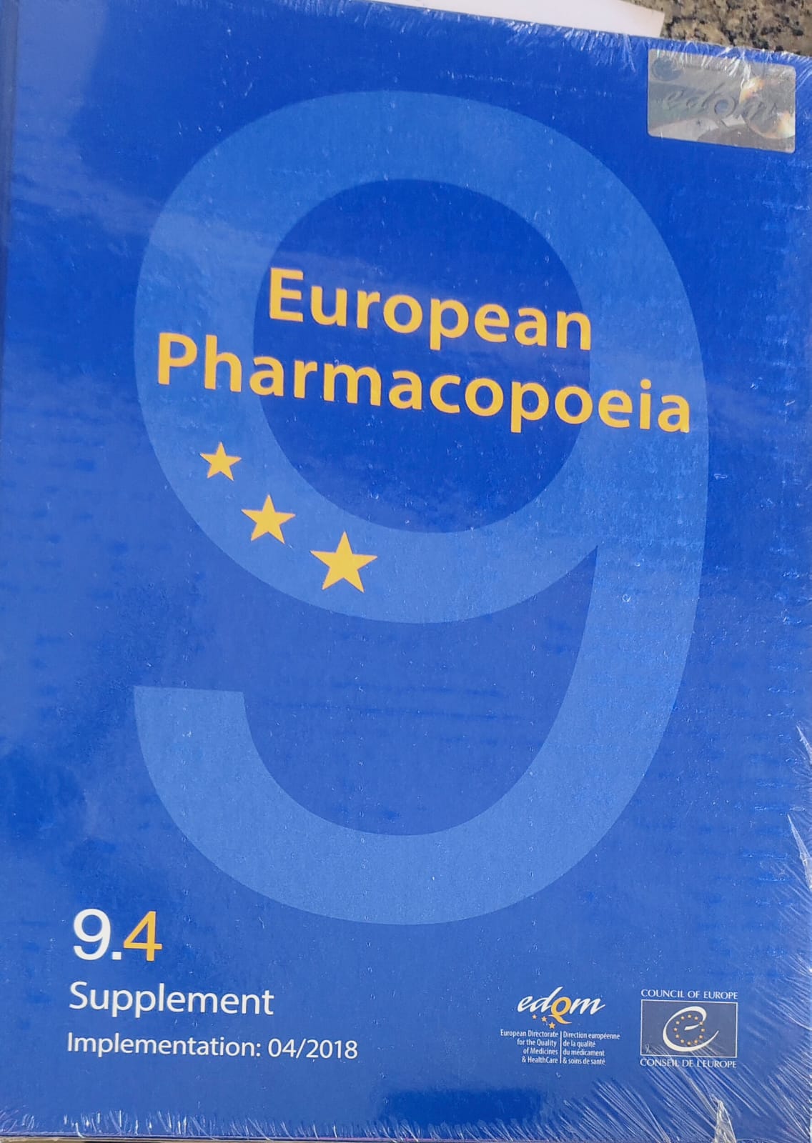 EUROPEAN PHARMACOPOEIA SUPPLIMENT 9.4 (ORIGINAL)