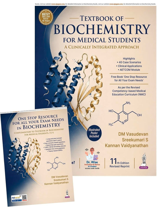 TEXTBOOK OF BIOCHEMISTRY FOR MEDICAL STUDENTS 11TH/2027- VASUDEVAN